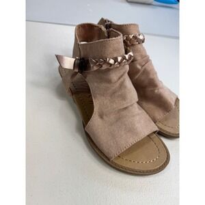 Blowfish  Gold Braided Gladiator‎ Sandal Booties Size 2 Toddler Girls Summer